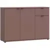 Image de Commode - GANYMEDE - 3 portes - 1 tiroir - Terracotta - 119,8 x 34,1 x 82,3 cm