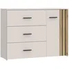 Image de Commode - 3 tiroirs - Cachemire - L120 x P41x H90 cm - WAIKATO