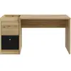 Image de Bureau droit COXIM - ChÃªne / Noir - 139,6 x 74 x 59,8 cm