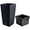 Image de Pot Ã Fleurs - Prosperplast - Rato Square - Anthracite - 26,5x26,5x50 Cm - Plastique