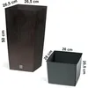 Image de Cache Pot Rato Square - Rato - 26,6 L - CarrÃ© Imitation Osier - Bac D'arrosage