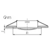Image de Support Spot Encastrable Carr? Orientable Navi Blanc