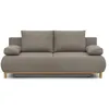 Image de BANQUETTE CONVERTIBLE 3 PLACES MIKA - TISSU BEIGE - COFFRE DE RANGEMENT - L 192 X H 84 X P 93 CM