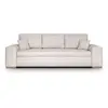 Image de CanapÃ© convertible avec coffre de rangement 3 places - INDIAN - Tissu beige et pieds bois - L250xH88xP98cm