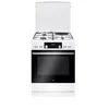 Image de Amica - CuisiniÃ¨re 3 foyers gaz + 1 Ã©lectrique four multifonctions pyrolyse 77l largeur 60cm blanc acm7037rb