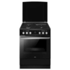 Image de CuisiniÃ¨re mixte Amica ACM7035RN 60x60 cm noir mat 3 feux gaz 1 plaque Ã©lectrique
