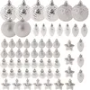 Image de KADAX Lot de boules de NoÃ«l 60 piÃ¨ces Argent Mix