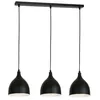 Image de Suspension Nanu En MÃ©tal Noir, Trois Lampes