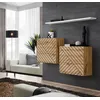 Image de Ensemble de 3 meubles muraux "Switch buffet I" - Buffet en bois - Beige et Blanc - L 130 x H 110 x P 30 cm