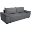 Image de CanapÃ© convertible avec coffre - 3 Ã  4 places - NORMAN - Tissu anthracite - 240 x 85 x 85 cm