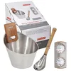 Image de Harvia SN-SA006 - Kit Seau Louche HygromÃ¨tre ThermomÃ¨tre - Pour Sauna