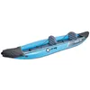 Image de Kayak gonflable Zray Roatan 2 Places 100% PVC Pompe Ã  Pieds + 2 Pagaies - Max 160kg -376x77cm (148"x30") - Bleu