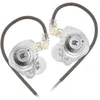 Image de Ãcouteurs intra-auriculaires incurvÃ©s KZ-EDX Pro X, couleur transparente (intra-auriculaire - sensibilitÃ© 108Â±3db)