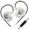 Image de Ãcouteurs intra-auriculaires incurvÃ©s KZ-EDX Pro X avec microphone transparent (intra-auriculaire - sensibilitÃ© 108Â±3db)
