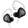 Image de Ãcouteurs intra-auriculaires KZ-ZST X HIFI incurvÃ©s noirs (sensibilitÃ© 107 dB)