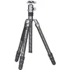 Image de Benro TrÃ©pied Rhino Carbon Fibre Three Series with VX30 Ballhead, 4 Leg Sections, Twist Leg Locks, Padded Carrying Case (FRHN34CVX30) Max Height