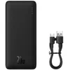 Image de Batterie Usb Externe, Type-C, Micro-Usb, 20w, 10000mah + Câble Type-C - Baseus Airpow (Ppqd090001) - Noir