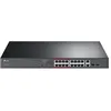 Image de TP-Link TL-SL1218MP - Commutateur - non gÃ©rÃ© - 16 x 10/100 (PoE+) + 2 x 10/100/1000 + 2 x SFP Gigabit combinÃ© - Montable sur rack (192 W)