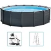 Image de Intex - Graphite Gray Panel - Piscine avec pompe de filtration - 478x124 cm - Ronde - Piscine intÃ©rieure - Accessoires inclus