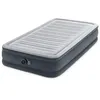 Image de Matelas gonflable Intex - Comfort Plush Mid-Rise -1 Personne - 99x191x33 cm (LxLxH) - Gris - Motopompe intÃ©grÃ©e