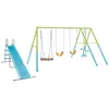 Image de Portique Pour Enfants 5 AgrÃ¨s BalanÃ§oires + Face Ã Face + Nid D'oiseau + Toboggan - Intex