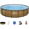 Image de Piscine tubulaire Power Steel SwimVista avec hublots ronde 5,49 x 1,22 m - Bestway