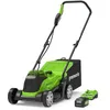 Image de Greenworks 2516107UB tondeuse Ã  gazon Marcher derriÃ¨re un tracteur tondeuse Batterie Noir, Vert