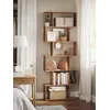 Image de BibliothÃ¨que Contemporain, ÃtagÃ¨re Ã  6niveaux, Meuble de rangement, Cloison sÃ©parateur, Brun Rustique