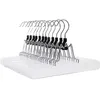 Image de 12 Cintres-pinces en bois antiglisse, Blanc