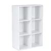 Image de VASAGLE Meuble Rangement 6 casiers blanc LBC203D