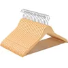 Image de Cintres en bois antidÃ©rapant, Couleur BoisÃ©e + Argent / 10
