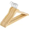 Image de Cintres en bois antidÃ©rapant, Couleur BoisÃ©e + Argent / 20