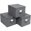 Image de 3 BoÃ®tes de rangement pliable, Gris