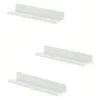 Image de Lot de 3 ÃtagÃ¨res Murales, avec rebord Avant, Longueur 38 cm, Blanc