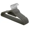 Image de 20 Cintres en velours pivotant antiglisse, Gris + Argent