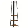 Image de Vestiaire, 43 x 43 x 180 cm, Style rustique, Marron Rustique et Noir LCR80X