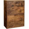 Image de Meuble Ã  chaussures Ã  2 abattants, Marron Rustique / 60 x 24 x 83,5 cm