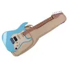 Image de Mooer Gtrs-P801bl Guitare Ãlectrique - Corps Aulne, Manche Ãrable FlammÃ© TorrÃ©fiÃ© - Tiffany Blue