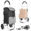 Image de Chariot de Courses Pliable Caddie Course 41L à Grandes Roues Silencieuses, Cadre en Aluminium, Sac Imperméable avec Compartiment Isotherme, Poussette en occasion ou reconditionné