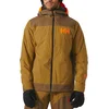 Image de Helly-Hansen - Veste de ski imperméable et isolée en PrimaLoft Balck Eco® - Powdreamer 2.0 Jacket Sepia pour Homme - Taille S - Marron
