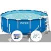 Image de Kit piscine tubulaire Intex Metal Frame ronde 4,57 x 1,22 m + 6 cartouches de filtration + Kit d'entretien