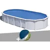 Image de Kit piscine acier blanc GrÃ© Atlantis ovale 10,20 x 5,75 x 1,32 m + BÃ¢che hiver