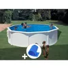 Image de Kit piscine acier blanc GrÃ© Bora Bora ronde 4,80 x 1,22 m + BÃ¢che Ã  bulles