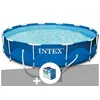 Image de Kit piscine tubulaire Intex Metal Frame ronde 3,66 x 0,76 m + BÃ¢che Ã  bulles