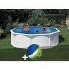Image de Kit piscine acier blanc GrÃ© Fidji ronde 4,80 x 1,22 m + BÃ¢che hiver