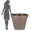 Image de Lot De 2 Pots De Fleur Rond Toscane Ã 100 X H.79 Cm Taupe - Eda