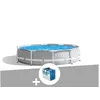 Image de Kit piscine tubulaire Intex Prism Frame ronde 3,66 x 0,76 m + BÃ¢che Ã  bulles