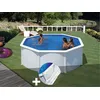 Image de Kit piscine acier blanc GrÃ© Fidji ronde 3,20 x 1,22 m + Tapis de sol