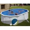 Image de Kit piscine acier blanc GrÃ© Bora Bora ovale 5,27 x 3,27 x 1,22 m + BÃ¢che hiver