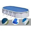 Image de Kit piscine acier blanc GrÃ© Fidji ovale 6,34 x 3,99 x 1,22 m + BÃ¢che hiver + BÃ¢che Ã  bulles + Tapis de sol